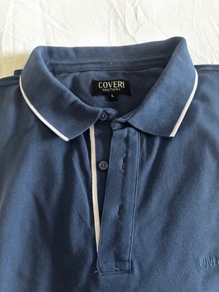 Polo Coveri Uomo Blu Manica Corta Taglia L