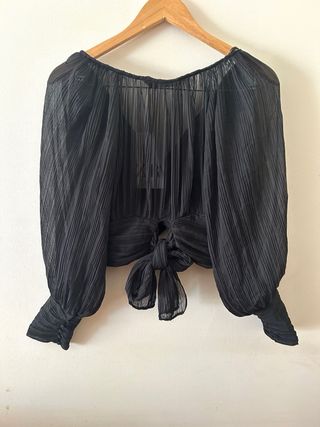 Blusa Zara Negra Talla S