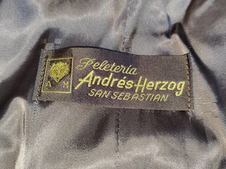 Abrigo Piel Vintage Peletería Herzog Marrón