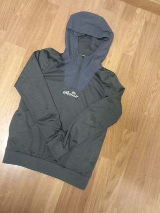 Sudadera ellesse gris con capucha