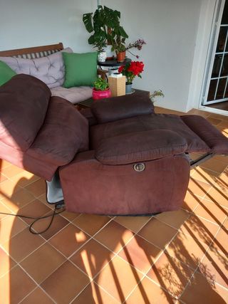 Sillón relax eléctrico marrón