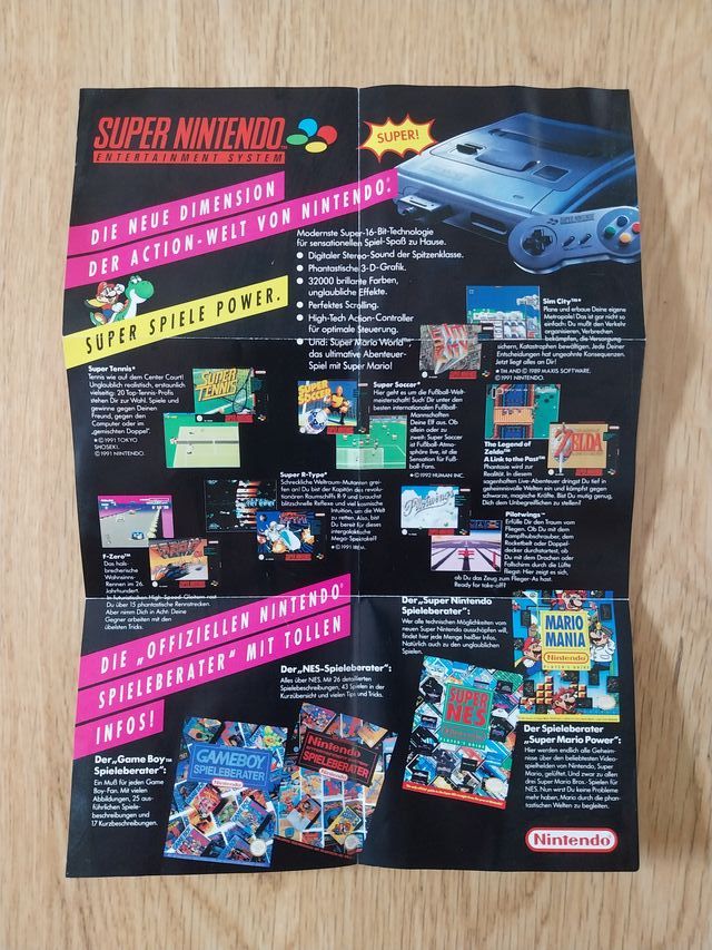 POSTER JUEGOS SUPER NINTENDO GAME BOY Y NES