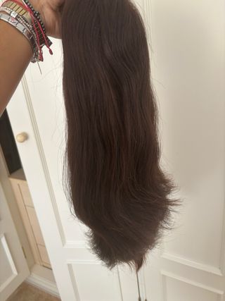 Peluca Pelo 100% Natural Castaño