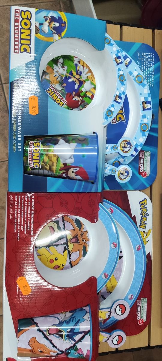 Set Vajilla Sonic The Hedgehog Infantil
