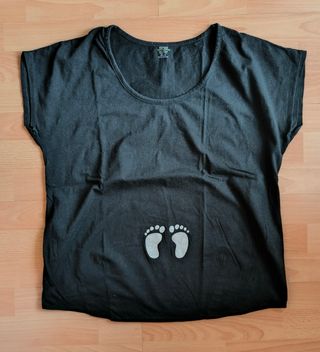 Camiseta premamá Kiabi negra Talla XL