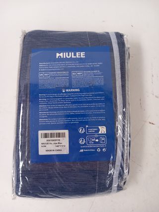 MIULEE Cortinas Salon Blanco y Azul