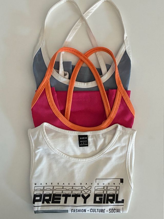 Lote 3 Camisetas SHEIN Mujer Talla S