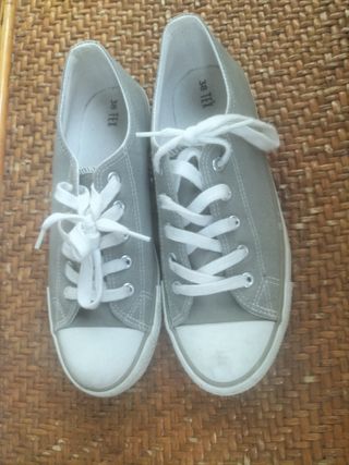 Zapatillas grises talla 38 Tex