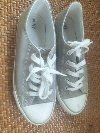 Zapatillas grises talla 38 Tex