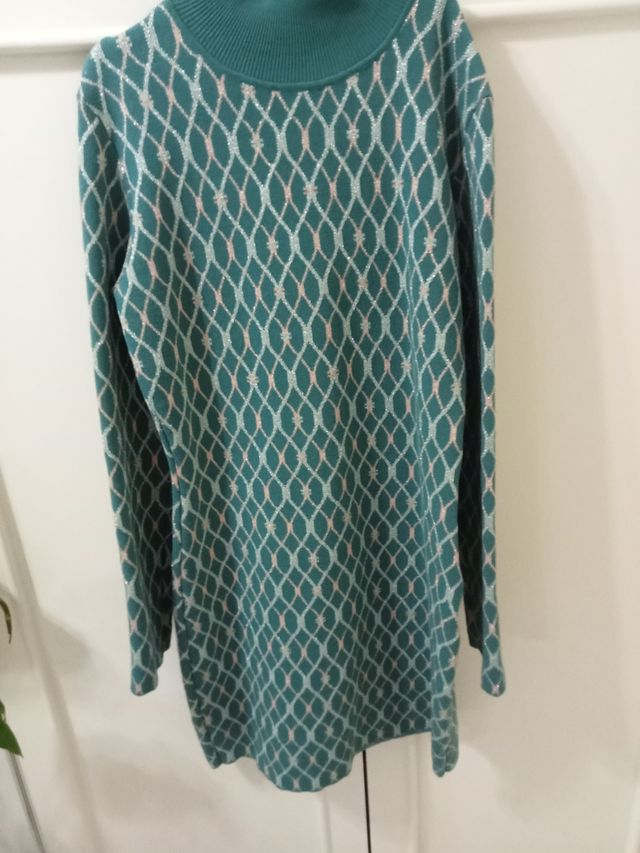 Abito Elisabetta Franchi verde con fantasia