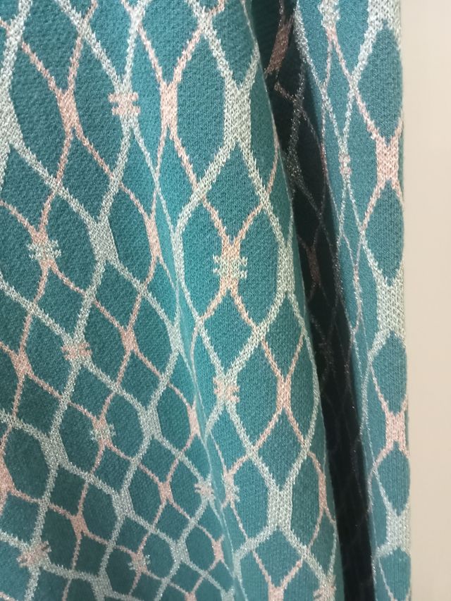 Abito Elisabetta Franchi verde con fantasia