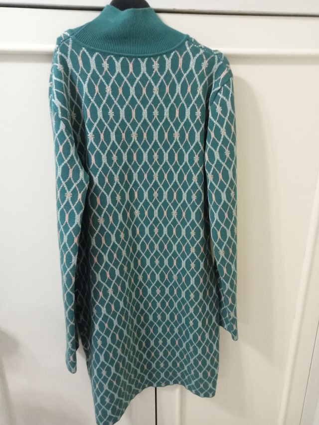 Abito Elisabetta Franchi verde con fantasia