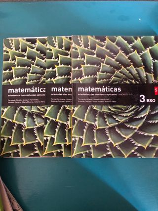 3 libros de matemáticas aplicadas de 3 ESO