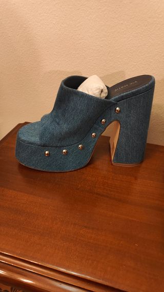 Vic Matié Scarpe Donna Denim con Borchie