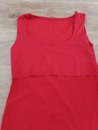 Camiseta básica Zara roja talla M
