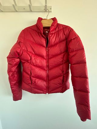 Parka Cimarron Plumas Roja Talla M
