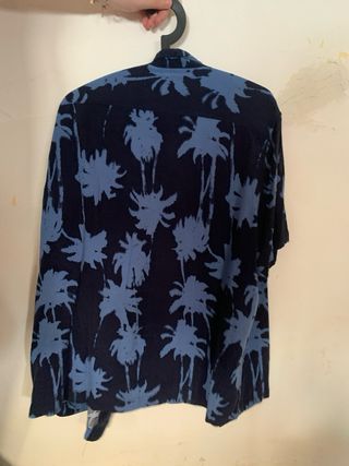 Camisa Verano Palmeras Azul