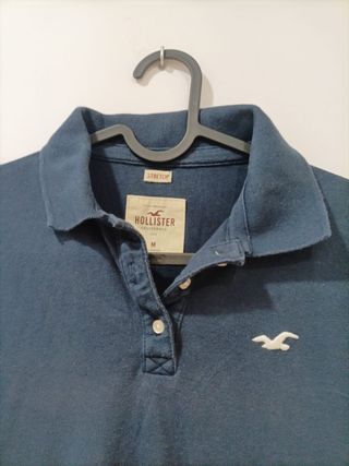 Polo Hollister Mujer Manga Corta Talla M Azul