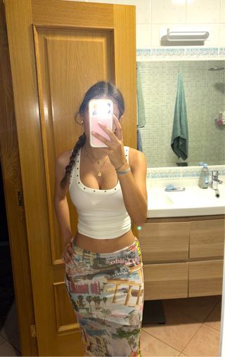 Falda larga Bershka multicolor XS