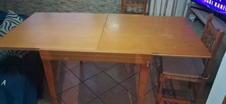 Mesa Comedor Madera con 4 Sillas