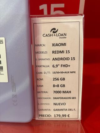 Xiaomi Redmi 15 256GB Violeta Nuevo