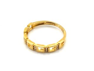 anillo oro 18k con piedra con circonita t. 14 (17,2 mm)