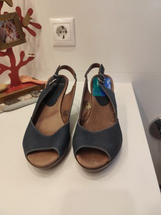 Zapatos de piel de tacón LOKXART azules