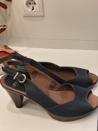 Zapatos de piel de tacón LOKXART azules