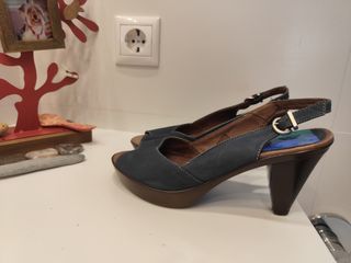 Zapatos de piel de tacón LOKXART azules