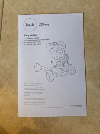 Andador infantil KUB naranja
