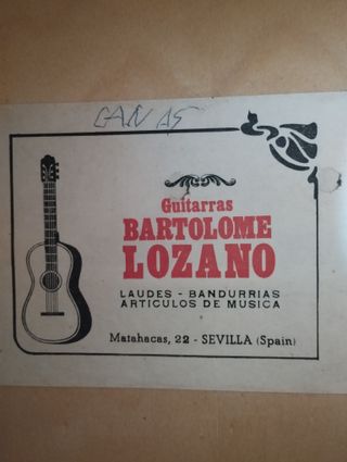 Guitarra Flamenca Bartolomé Lozano