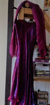 Vestido de noche Yves Calin fucsia