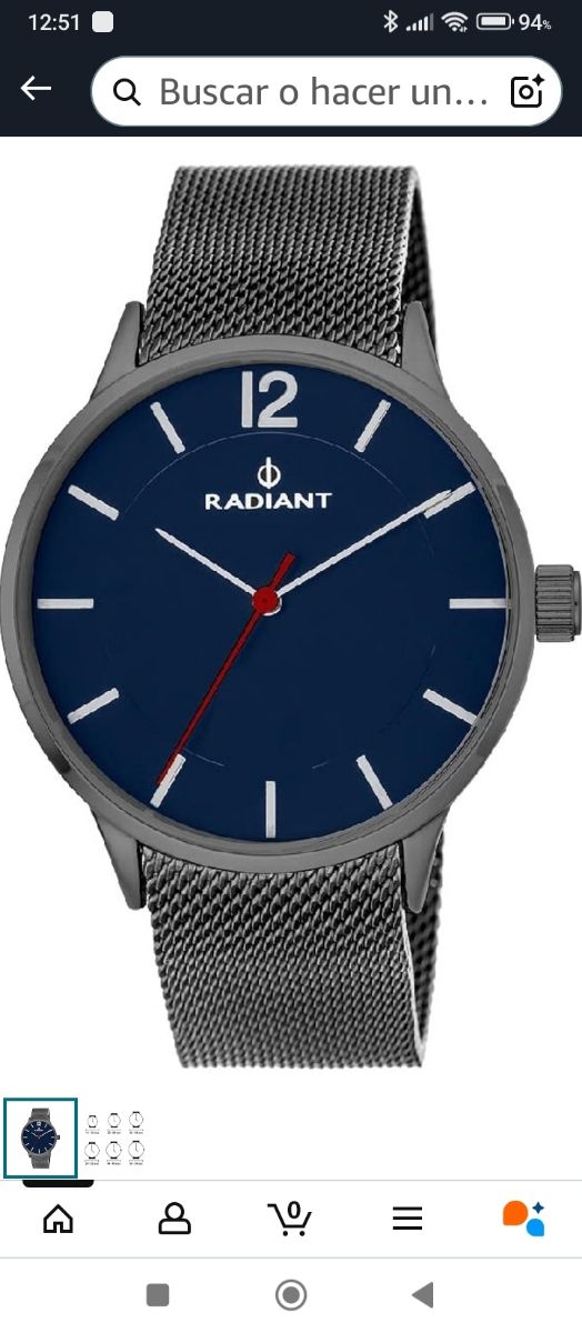 Reloj Radiant Caballero Negro y Plateado