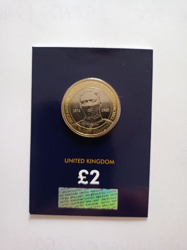 Moneda 2 Libras Reino Unido 2024 , Churchill