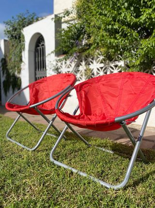 Sillas Plegables Rojas (2 unidades)