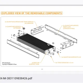 EKWB EK-Quantum Surface P360M X-Flow Radiador