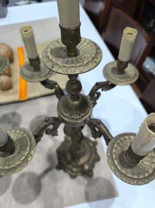 2 Candelabros Bronce 5 Brazos