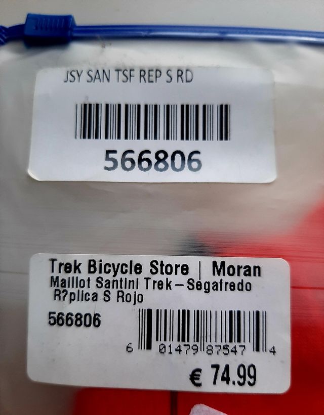 Maillot Trek Segafredo Santini 2018 - rojo talla S