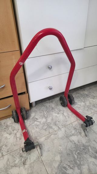Caballete para moto rojo