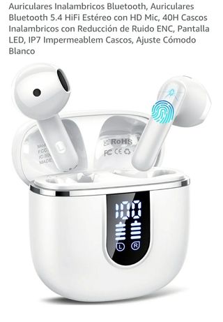 Auriculares Bluetooth Inalámbricos Blancos