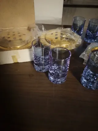 6 Sottobicchieri in Ottone Delfi Vintage