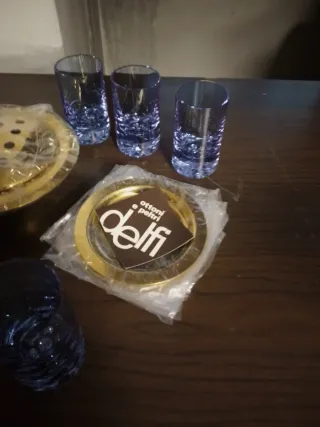 6 Sottobicchieri in Ottone Delfi Vintage