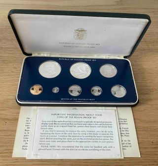 Set de Monedas PLATA Panamá 1983 Franklin Mint