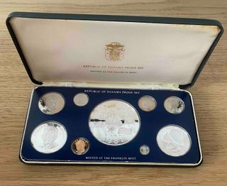 Set de Monedas PLATA Panamá 1983 Franklin Mint