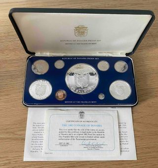 Set de Monedas PLATA Panamá 1983 Franklin Mint