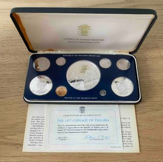 Set de Monedas PLATA Panamá 1983 Franklin Mint