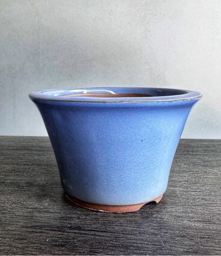 Vaso bonsai redondo azul 13cm