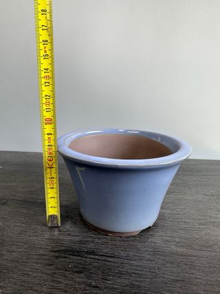 Vaso bonsai redondo azul 13cm