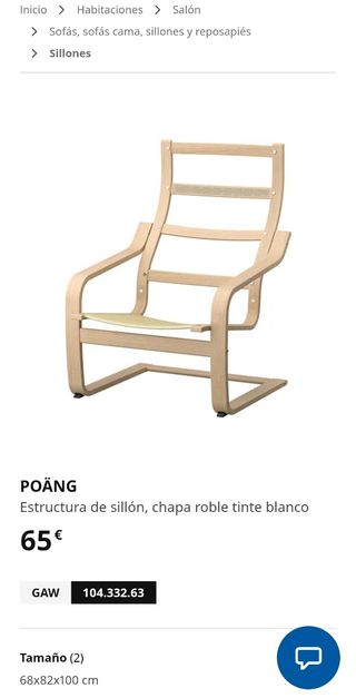 Estructura Sillón POÄNG Ikea Madera 