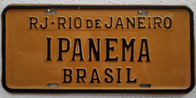 Placa Decorativa Ipanema Brasil RJ